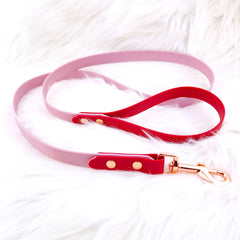 Colorful DUO Cherry Red &amp; Mauve Leash